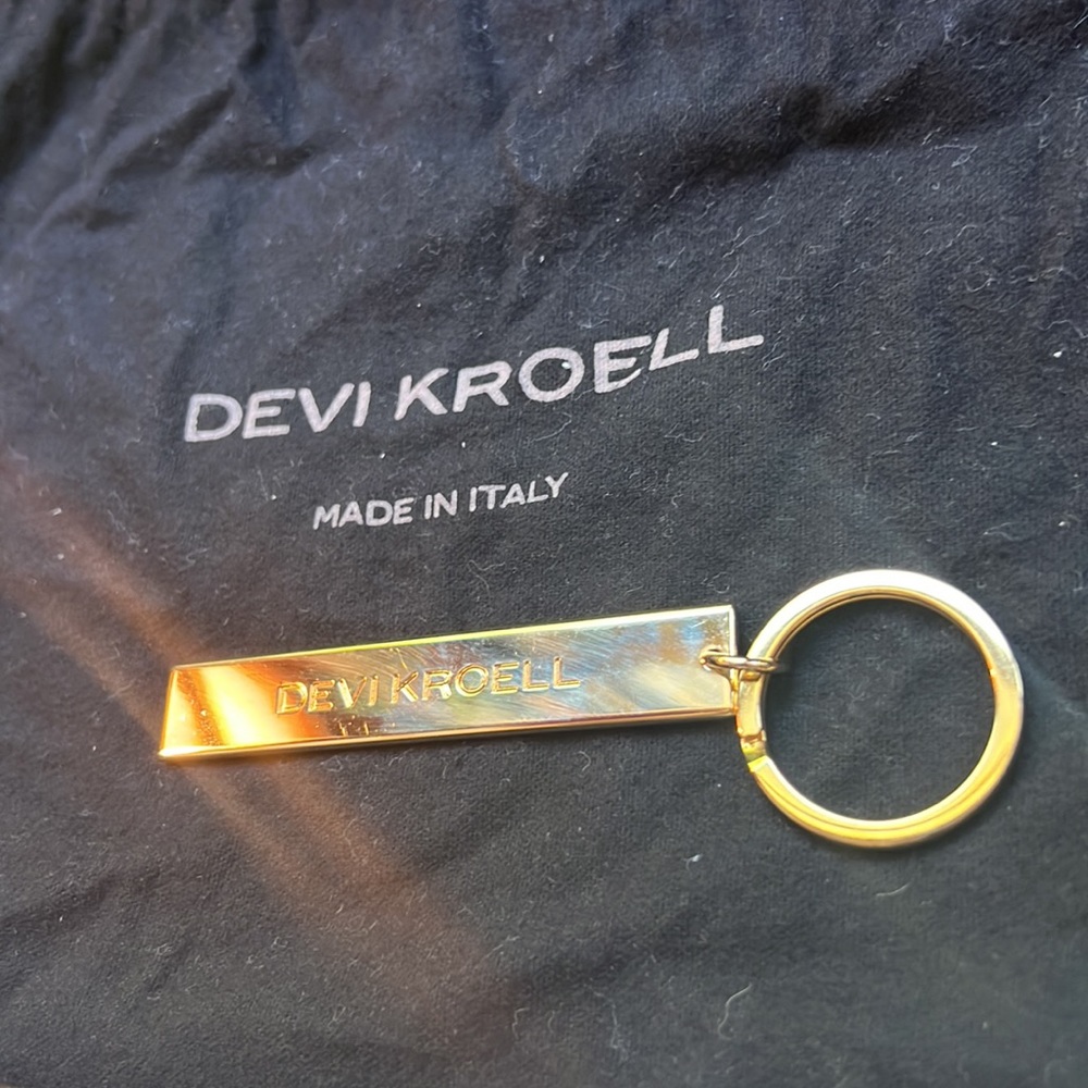 Devi Kroell Gold Keychain & Dustbag View 3
